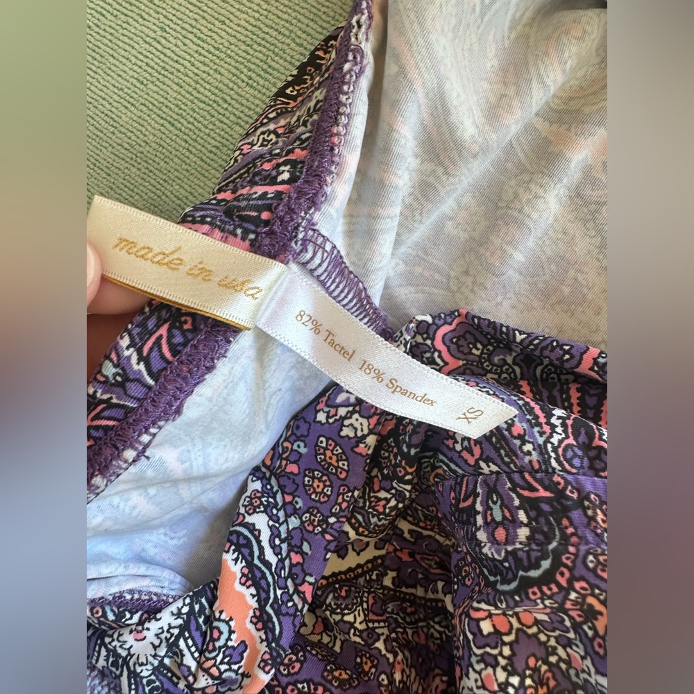 Helen Jon Fold Over Beach Pant Paisley Size XS - Picture 7 of 7